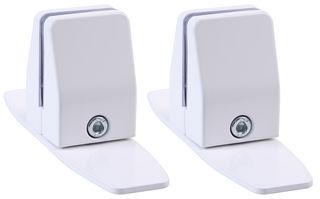 APC03-W - Surface Mount Desktop Panel Clamps in White (Pair)