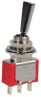 1MS1T6B11M1QE - Panel Mount Flat Toggle Switch, SPDT, On-On, 5A, Silver Contacts