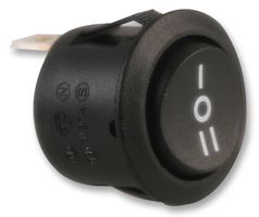 PELR0235 - Panel Mount Rocker Switch, l/O Markings, On-Off-On, SPDT, 250V AC, 6A