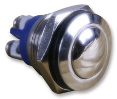 RJS1N1S-19-B-BS-65H - Switch, Vandal Resistant, 19mm, Momentary, Curved