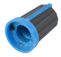 CR-MS-3 - Knob, Soft Touch, Spline Shaft, Grey / Blue