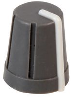 CR-R4-5 - Knob, Soft Touch, D Shaft, Grey / Grey