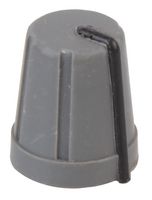 CR-R4-6 - Knob, Soft Touch, D Shaft, Grey / Black