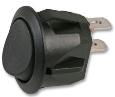 PPW01078 - Round Rocker Switch, On-Off, SPST, Black