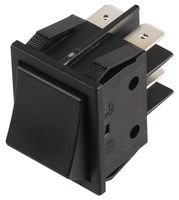 B417C11000000 - Switch, Rocker, DPST, Momentary, Black
