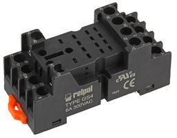 GS4-BLACK - 14 Pin Industrial Relay Base, Black
