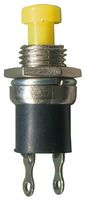 SW05493 - Miniature Pushbutton Momentary Switch, Yellow, 1NO, 50V, 200mA, Off-(On)