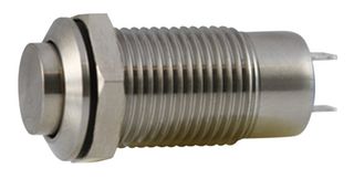 PELR0253 - Stainless Steel Push Button Switch, 1NO Latching, 36V DC, 1A,