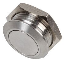 RJS1N1LP-16M-F-BS-67J - Vandal Resistant Momentary Switch, 24V DC, 0.3A, 1NO / SPST, Micro Travel, Stainless Steel, 16mm