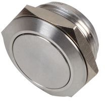 RJS1N1LP-19M-F-BS-67J - Vandal Resistant Momentary Switch, 24V DC, 0.3A, 1NO / SPST, Micro Travel, Stainless Steel, 19mm