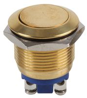 AB-AV-935 - Anti-Vandal Push Button Switch, Flat, Brass, Momentary, 1NO, 250V AC, 6A