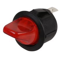 40R7 - Red Illuminated Flicker Switch, On Off, 12V DC, 6A