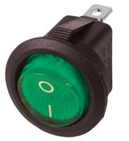 413R - Illuminated Rocker Switch, On Off, 12V, 10A, Green