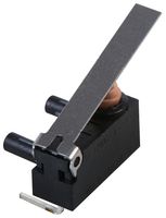 MP006232 - Snap Action Microswitch, Long Hinge Lever, SPDT, Long Posts on Left, Terminal Left Angled, 2A at 12V