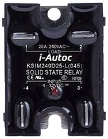 KSIM240D10-L(045) - Single Phase AC Output Solid State Zero Crossing Panel Mount Triac Relay, 240V AC, 10A