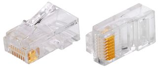 P88RB15 - RJ45 (8P8C) Modular Plugs - 15 Micron Gold Plated Contacts (Pack of 50)