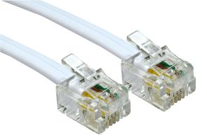 BT-103 - White RJ11 Plug to Plug ADSL/ Broadband Cable - 3m