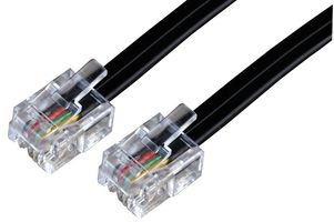 PSG04218 - RJ11 to RJ11 Telephone Lead, 5m, Black