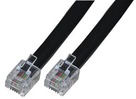 PSG04222 - RJ12 to RJ12 Telephone Lead, 3m, Black