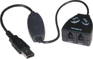 HADUSB2 - Headset Buddy Training Adaptor USB 2.0, Black