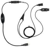 HAYUSB - USB Y Cord with Mute Switch, Black