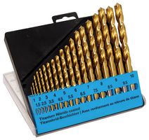 T3291 - 1mm - 10mm Titanium Nitride Coated Drill Bit Set, 19 Piece