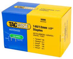 0343 - 12mm Flat Wire Staples, 5000 Pack