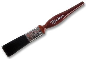 PWIN25 - 1" (25mm) Professional Pure Bristle Paint Brush with Wood Handle