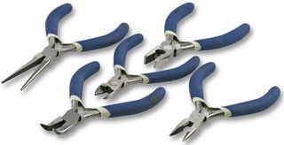 D00121 - Mini Pliers Set, 5 Piece (Round Nose Plier, Top Cutter Plier, Flat Nose Plier, Bent Nose Plier, Side Cutter)