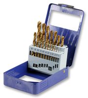 D00240 - 1mm - 10mm Titanium Coated HSS Metal Drill Bit Set, 19 Piece