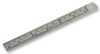 D00245 - 6" (150mm) Stainless Steel Ruler, Satin