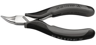 35 42 115 ESD - 4.5" (115mm) ESD Electronics Half-Round Bent Nose Pliers