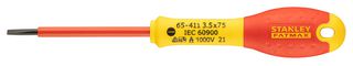 1-65-411 - 3.5mm x 75mm VDE Insulated Slotted Screwdriver
