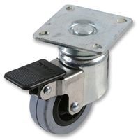 W0995 - 50mm 40kg Braked Swivel Castor, Grey