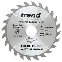 CSB/16524 - 165mm x 24T x 30mm Circular Saw Blade CraftPRO TCT