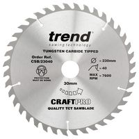 CSB/23040 - 230mm x 40T x 30mm Circular Saw Blade CraftPRO TCT