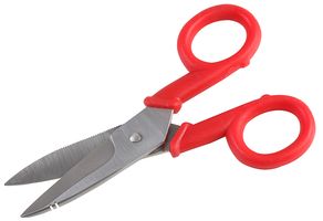 D02349 - 140mm (5.5") Electricians Scissors with Plastic Coated Finger Loops