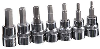 02210702 - 3/8" Drive Metric Hex Bit Set, 7 Piece