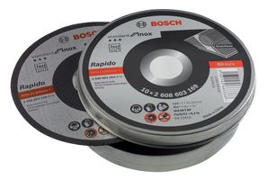 2608603254 - 4 1/2" (115mm x 1mm x 22.23mm) Angle Grinder Metal Cutting Discs, 10 Pack