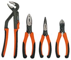 9897 - Pliers Set, 4 Piece (Slip Joint Pliers, Combination Pliers, Long Nose Pliers & Side Cutters)