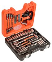 S910 - 1/4"-1/2" Socket Set with Combination Spanners, 92 Piece