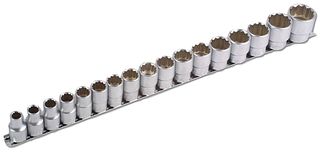 3502 - 1/2" Drive Bi-Hex Socket Set, 17 Piece