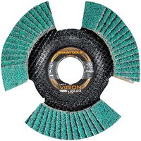 LSZ FS VISION K40 - 4 1/2" (115mm x 22.23mm) Angle Grinder See-Through Flap Disc 40 Grit Coarse