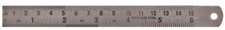 D03074 - 6" (150mm) Stainless Steel Ruler with Metric/Imperial Marking, Satin