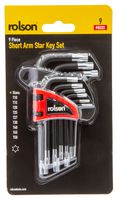 40373 - Short Arm Torx Star Key Set, 9 Piece