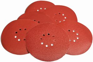 078-0090 - 225mm 80 Grit Red Dry Wall Sanding Disc, 6 Pack