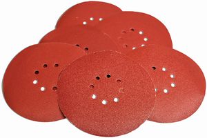 078-0092 - 225mm 180 Grit Red Dry Wall Sanding Disc, 6 Pack