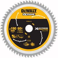 DT99564-QZ - 190mm x 60T x 30mm XR Extreme Runtime Circular Saw Blade