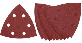DT3093-QZ - 93mm x 93mm 6 Holes 120 Grit Triangle Delta Sanding Sheets, 10 Pack