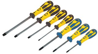 T49163D - Dextro Slotted / Pozidriv Screwdriver Set, 7 Piece